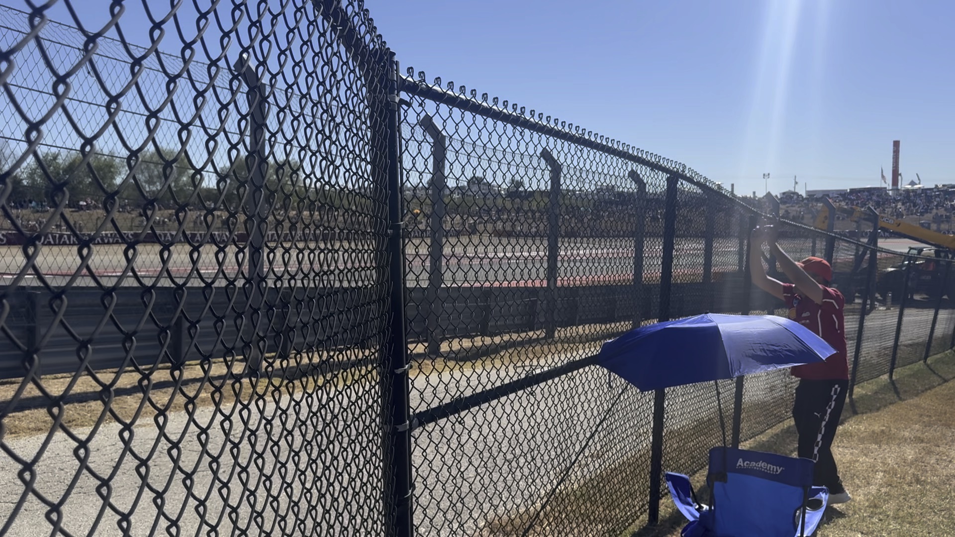 Chain link temporary fence panels on a construction site in Laredo